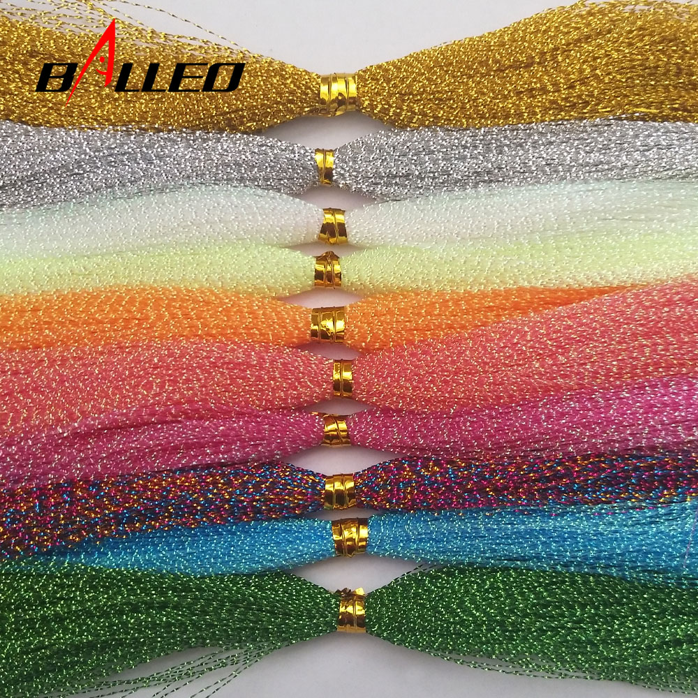 Fishing Lure Spoon - 5 paket/balıkçılık bağlama kristal bükülmüş Flashabou