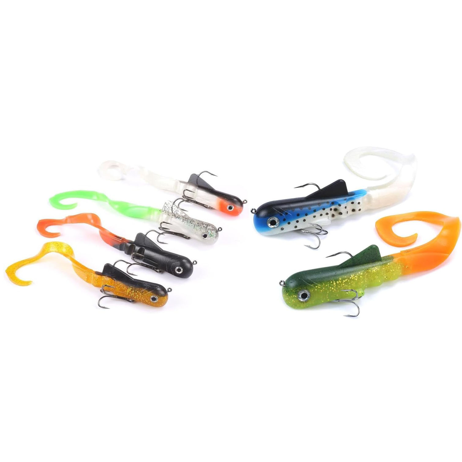 6 adet/grup Pike Musky Dawg ba - Fishing Lure Soft Plastic incelemesi ve fiyatı