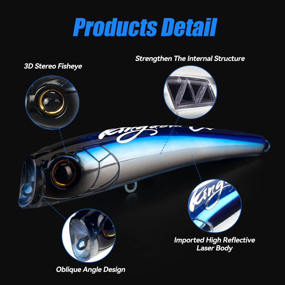 KINGDOM GT Yüzey Yem Popper 12 - Fishing Lure Popper incelemesi ve fiyatı
